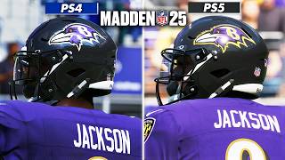 MADDEN 25 PS5 vs PS4  Superbowl Graphics amp Gameplay Comparison  HOW BIG IS THE DIFFERENCE [upl. by Garth600]