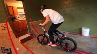 BMX OBSTACLE COURSE THROUGH A HOUSE [upl. by Braswell156]