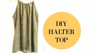 DIY HALTER TOP [upl. by Shayla801]