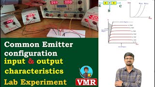 22 Common Emitter Configuration Lab Experiment  BEEE Lab  Input and Output Characteristics [upl. by Nanete]