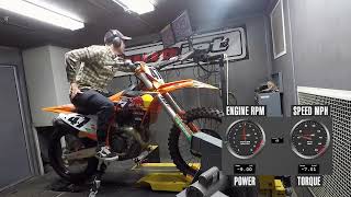 2022 KTM 450 SXF Factory Edition Dyno Test [upl. by Ringo]