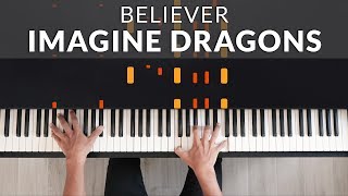 Believer  Imagine Dragons  Tutorial of my Piano Cover [upl. by Ozner]