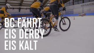 bc Eis Derby 2017  Mit dem Fahrrad auf dem Eis [upl. by Eylk629]