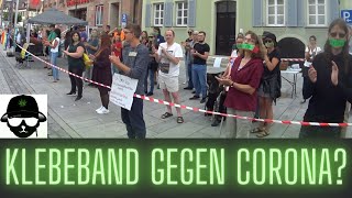 Mit Klebeband gegen Corona Demonstrieren unglaubliche Antworten Gunzenhausen Corona Demo 11072020 [upl. by Jempty]