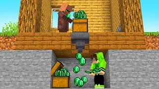 100 Jeitos de Roubar Esmeraldas do Villager do Mau no Minecraft [upl. by Desdamona]