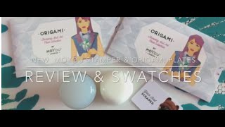 New MoYou London XL stamper amp New Origami stamping plates  Review amp Swatches [upl. by Karlotta]