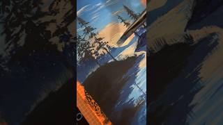 landscape of Voyageurs National Park Minnesota using himi miya gouache gouache hiking voyageurs [upl. by Scrivings]