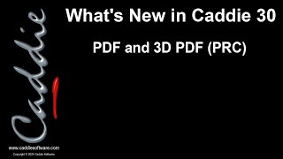 Caddie 30 PDF and 3D PDF PRC [upl. by Ginevra]