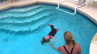 LILY 1 YEAR OLD LEARNS TO FLOAT [upl. by Adnawyek]