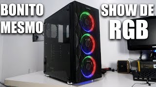 GABINETE COM 3 FANS RGB NO PRECINHO BOM LIKETEC HORUS [upl. by Engedi]