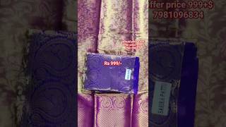 latest pattu saree collections Rs 999 only  pattusarees shorts saree kanchipattu [upl. by Ednil]