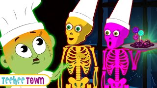 Midnight Magic  Five Skeletons Part 3  Skeletons Cooking At A Haunted Party Song By TeeheeTown [upl. by Adyan]