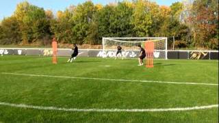 Soccer shooting exercise  The reverse pass to cross and finish drill  Nike Academy [upl. by Nosilla]