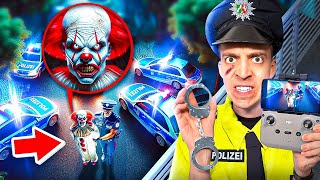 HORROR CLOWN wird 24 STUNDEN von POLIZEI verfolgt 🤬 mit Drohne [upl. by Aidan]