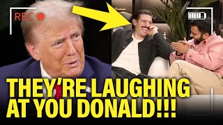 BRUTAL Trump gets blatantly LAUGHED AT during podcast interview [upl. by Lohman]