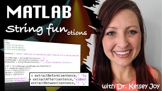 MATLAB String Functions  extractBefore extractAfter extractBetween 8 of 9 [upl. by Howlend]