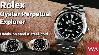 ROLEX Oyster Perpetual Explorer Handson new 36 mm Oystersteel amp Rolesor version [upl. by Ignatz]