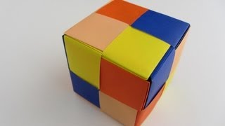 Origami Modular Sonobe Large Cube [upl. by Nevaeh367]