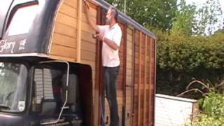 Restoring Bernard the Bedford TK Oakley Horsebox  Soda Blasting [upl. by Idahs]