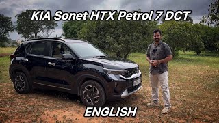 KIA Sonet 2024 HTX Petrol Automatic DCT  Exterior and Interior Review  English [upl. by Llertal]