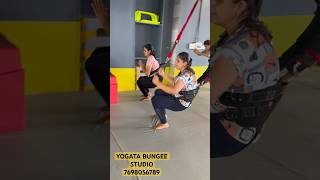 BUNGEE WORKOUT trending workout bungee fitness yogata fatlossexercises bungeefitness [upl. by Erihppas]