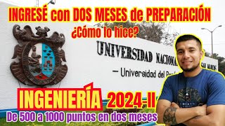 INGRESO a la UNMSM con tan solo DOS MESES de PREPARACIÓN Admisión 2024II INGENIERÍA MECÁNICA DE F [upl. by Stetson]