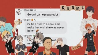 Haikyuu Text Lyric Prank ‣  Yandere Rap Battle   ft Hinata amp Atsumu  Kagehina [upl. by Ade]