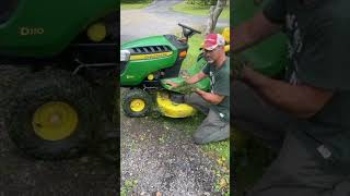 Clean your lawn mower deck It will last a long time John Deere D110 100 series Craftsman MTD [upl. by Novat]