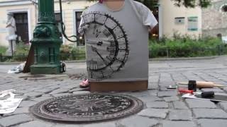 Printing TShirts with a Manhole Cover  Berlin [upl. by Wier]