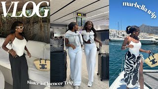 MARBELLA VLOG  sister influencer trip [upl. by Marrissa]