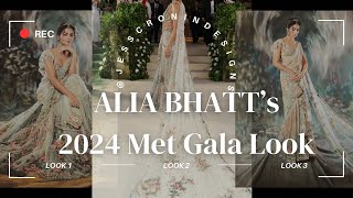 Alia Bhatt’s Sari for the 2024 Met Gala [upl. by Ahseyn]