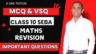 seba class 10 maths revision 1 english medium important questions mcq [upl. by Mohammad]