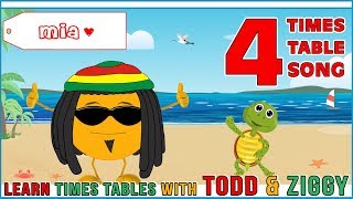 4 Times Table Song Learning is Fun The Todd amp Ziggy Way [upl. by Culberson117]