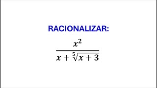 CLASE 42 RACIONALIZAR EL DENOMINADOR [upl. by Teeter]