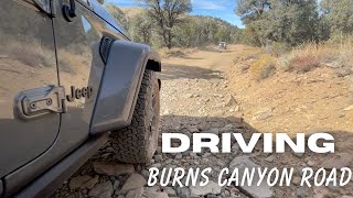 DRIVING BURNS CANYON ROAD  Offroading in a Jeep Gladiator [upl. by Becker]