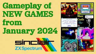 Gameplay of New ZX Spectrum games from January 2024 [upl. by Robet]