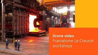 Drone video of Framatome Le Creusot workshops [upl. by Nwahsud]