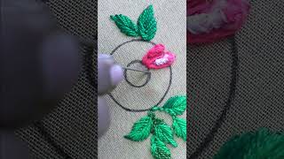 Very easy and simple stitch beautiful modern flower embroidery design  Needle Point Art Embroidery [upl. by Ahsinid]