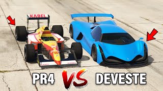 GTA 5 ONLINE  PROGEN PR4 VS DEVESTE EIGHT WHICH IS FASTEST  Formula vs Hypercar [upl. by Akerboom]