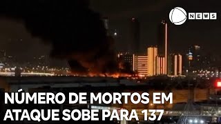 Número de mortos em ataque terrorista sobe para 137 na Rússia [upl. by Angi]