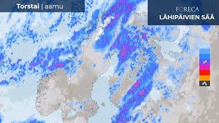 Näin sateet ja tuulet etenevät – sääennuste 25–2892024 [upl. by Manton]