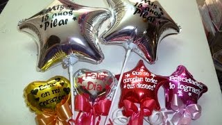 Como personalizar un globo metálico Frases en globos [upl. by Coriss]