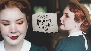 Vintage Autumn Hair amp Makeup Tutorial  NYX Swear By It Palette [upl. by Etnecniv]