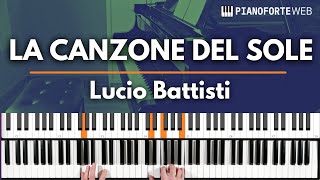 LA CANZONE DEL SOLE  Lucio Battisti Tutorial Pianoforte [upl. by Rosemary]