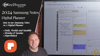 2024 Samsung Notes Digital Planner  How to Digital Plan [upl. by Aidualk]