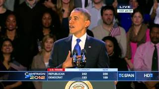 President Obama 2012 Victory Speech CSPAN [upl. by Cope220]