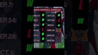 Alabama Schedule Predictionalabama cfb 12teamplayoff [upl. by Nlocnil]