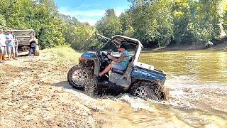 Cfmoto Uforce 1000 in Busco fall bash 2023 climbing up the river bank [upl. by Dugaid]