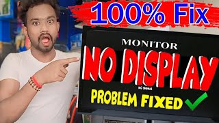 No Display Problem In Pc  how to fix no display on pc  no display on monitor but cpu running [upl. by Markus]