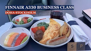 Finnair A330 AirLounge Business Class DohaStockholm [upl. by Ayamat]